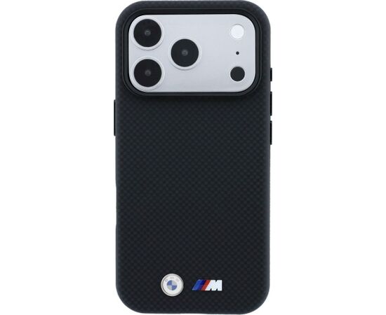 BMW M Quadrille Kevlar Metal Logo MagSafe Case Aizsargapvalks priekš iPhone 18 Pro Max / 17 Pro Max / melns Neoriģinālie Maciņi