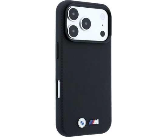 BMW M Quadrille Kevlar Metal Logo MagSafe Case Aizsargapvalks priekš iPhone 18 Pro Max / 17 Pro Max / melns Neoriģinālie Maciņi