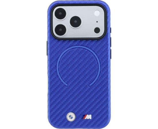 BMW M Carbon Printed Ring MagSafe Case Aizsargapvalks priekš iPhone 18 Pro / 17 Pro / zils Neoriģinālie Maciņi