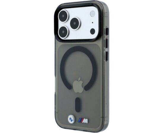 BMW M IML Glossy Metal Logo & Trims MagSafe Case Aizsargapvalks priekš iPhone 18 Pro / 17 Pro / melns Neoriģinālie Maciņi