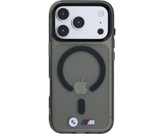 BMW M IML Glossy Metal Logo & Trims MagSafe Case Aizsargapvalks priekš iPhone 18 Pro / 17 Pro / melns Neoriģinālie Maciņi