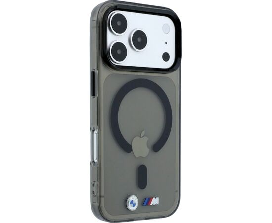 BMW M IML Glossy Metal Logo & Trims MagSafe Case Aizsargapvalks priekš iPhone 18 Pro / 17 Pro / melns Neoriģinālie Maciņi