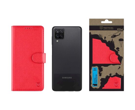 Tactical Field Notes Aizsargapvalks priekš Samsung Galaxy A12 / sarkans Neoriģinālie Maciņi