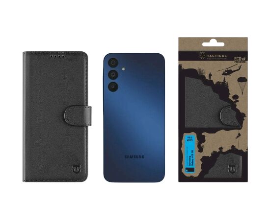 Tactical Field Notes Case Aizsargapvalks priekš Samsung Galaxy A15 4G/5G / melns Neoriģinālie Maciņi