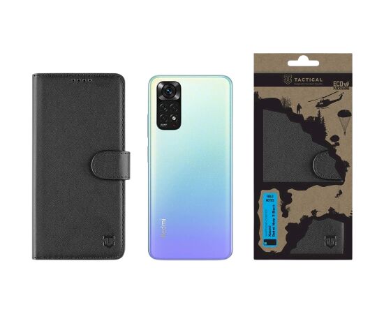 Tactical Field Notes Folio Case Aizsargapvalks priekš Xiaomi Redmi Note 11 / melns Neoriģinālie Maciņi