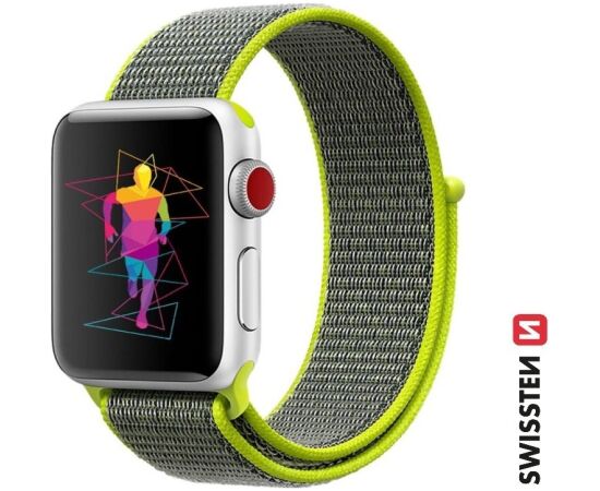 Swissten Нейлоновый Pемешок для Apple Watch 38 / 40 / 41 mm Smart pūlksteņu aksesuāri
