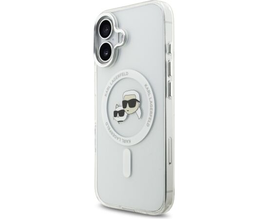 Karl Lagerfeld IML K&CH Heads Metal Frame MagSafe Case Aizsargapvalks priekš iPhone 17 / caurspīdīgs Neoriģinālie Maciņi