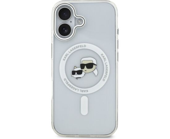 Karl Lagerfeld IML K&CH Heads Metal Frame MagSafe Case Aizsargapvalks priekš iPhone 17 / caurspīdīgs Neoriģinālie Maciņi