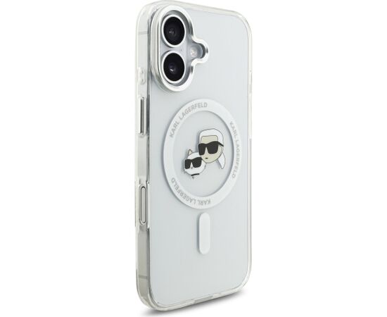 Karl Lagerfeld IML K&CH Heads Metal Frame MagSafe Case Aizsargapvalks priekš iPhone 17 / caurspīdīgs Neoriģinālie Maciņi