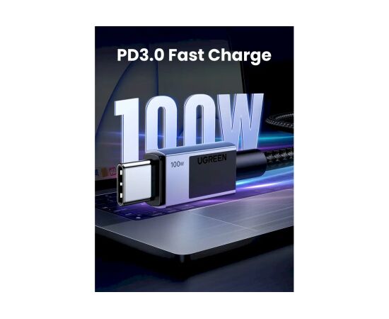 UGREEN L512 Кабель USB-C - USB-C PD 100W 0.5 m / серый Дата USB-кабели