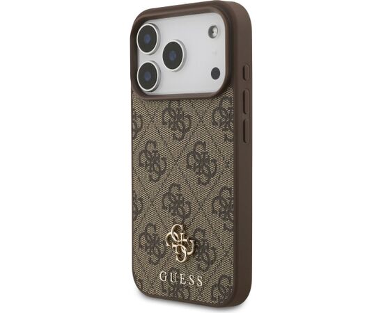 Guess 4G Small Classic Logo MagSafe Aizsargapvalks priekš iPhone 18 Pro / 17 Pro / brūns Neoriģinālie Maciņi