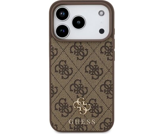 Guess 4G Small Classic Logo MagSafe Aizsargapvalks priekš iPhone 18 Pro / 17 Pro / brūns Neoriģinālie Maciņi