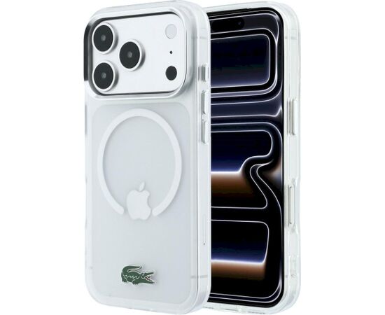 Lacoste IML Frosted Laquer Logo MagSafe Case Aizsargapvalks priekš iPhone 18 Pro Max / 17 Pro Max / caurspīdīgs Neoriģinālie Maciņi