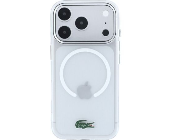 Lacoste IML Frosted Laquer Logo MagSafe Case Aizsargapvalks priekš iPhone 18 Pro Max / 17 Pro Max / caurspīdīgs Neoriģinālie Maciņi