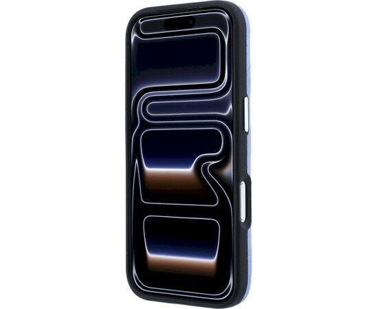 Karl Lagerfeld Grained Mono Resin Logo MagSafe Aizsargapvalks priekš iPhone 18 Pro Max / 17 Pro Max / gaiši zils Neoriģinālie Maciņi