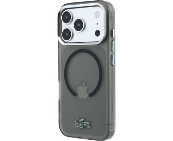 Lacoste IML Frosted Laquer Logo MagSafe Case Aizsargapvalks priekš iPhone 18 Pro Max / 17 Pro Max / melns Neoriģinālie Maciņi