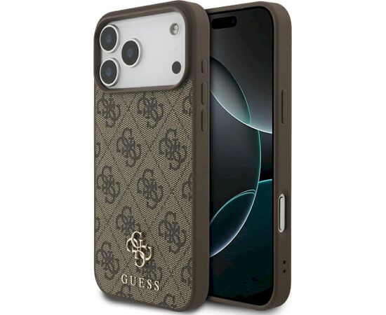 Guess 4G Small Classic Logo MagSafe Aizsargapvalks priekš iPhone 18 Pro Max / 17 Pro Max / brūns Neoriģinālie Maciņi