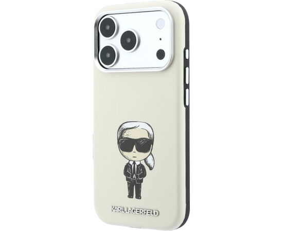 Karl Lagerfeld Smooth Ikonik Sketch MagSafe Aizsargapvalks priekš iPhone 18 Pro / 17 Pro / bēšs Neoriģinālie Maciņi