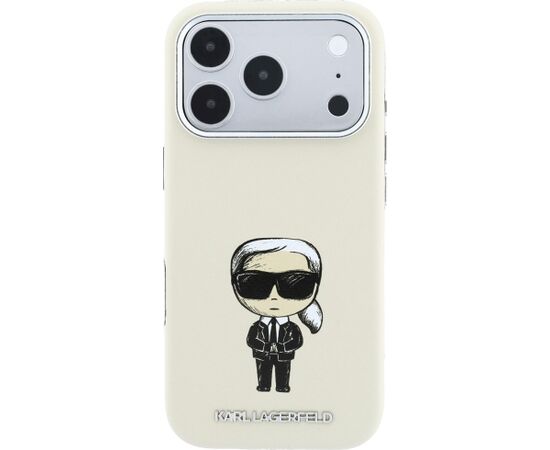 Karl Lagerfeld Smooth Ikonik Sketch MagSafe Aizsargapvalks priekš iPhone 18 Pro / 17 Pro / bēšs Neoriģinālie Maciņi