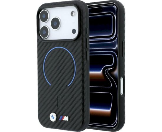BMW M Carbon Printed Ring MagSafe Aizsargapvalks priekš iPhone 18 Pro / 17 Pro / melns Neoriģinālie Maciņi