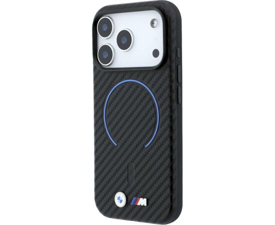 BMW M Carbon Printed Ring MagSafe Aizsargapvalks priekš iPhone 18 Pro / 17 Pro / melns Neoriģinālie Maciņi