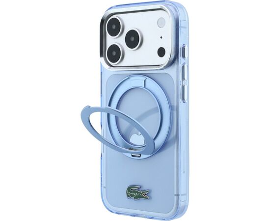 Lacoste IML Glossy Finish with Ring Stand MagSafe Aizsargapvalks priekš iPhone 18 Pro Max / 17 Pro Max / zils Neoriģinālie Maciņi