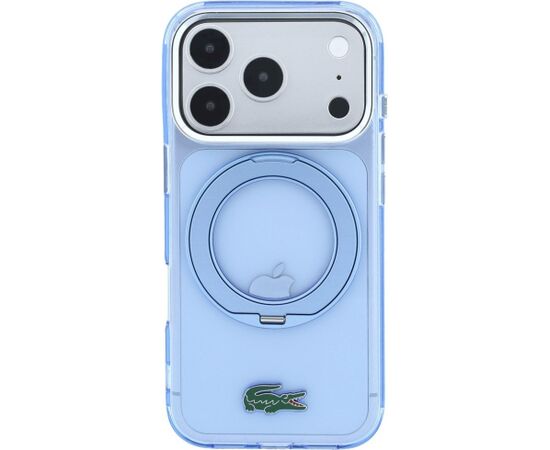 Lacoste IML Glossy Finish with Ring Stand MagSafe Aizsargapvalks priekš iPhone 18 Pro Max / 17 Pro Max / zils Neoriģinālie Maciņi
