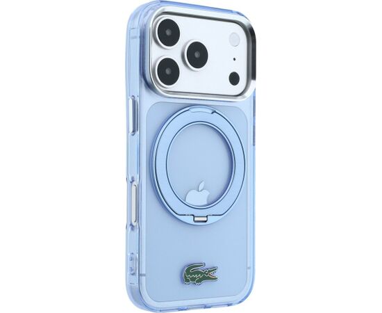 Lacoste IML Glossy Finish with Ring Stand MagSafe Aizsargapvalks priekš iPhone 18 Pro Max / 17 Pro Max / zils Neoriģinālie Maciņi