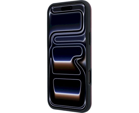 Mercedes Leather Semi Wrap Iconic Line MagSafe Aizsargapvalks priekš iPhone 18 Pro Max / 17 Pro Max / bordo Neoriģinālie Maciņi