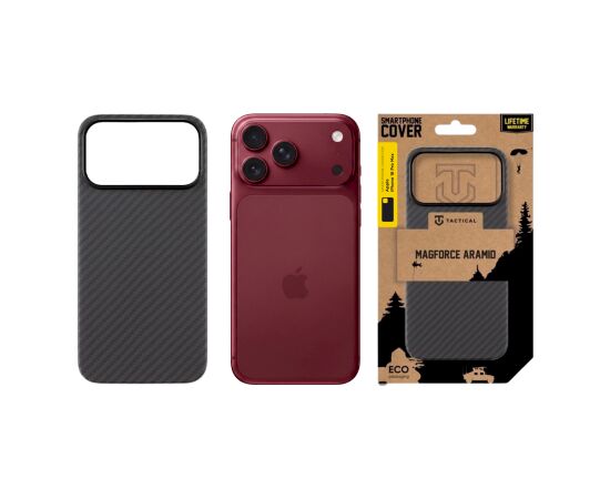 Tactical MagForce Aramid Cover Aizsargapvalks priekš Apple iPhone 17 Pro Max/18 Pro Max / melns Neoriģinālie Maciņi
