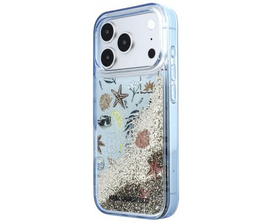 Karl Lagerfeld Liquid Glitter Beach Case Aizsargapvalks priekš iPhone 18 Pro Max / zils Neoriģinālie Maciņi
