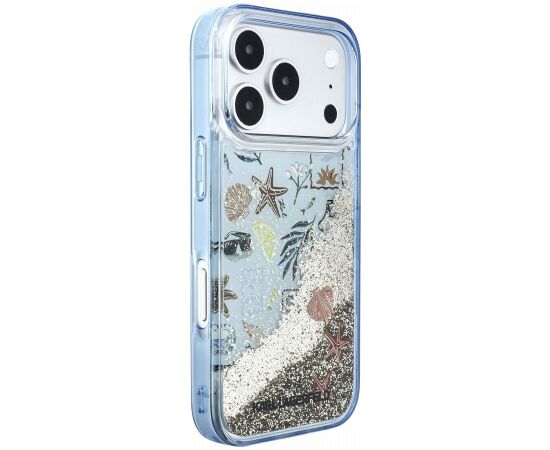 Karl Lagerfeld Liquid Glitter Beach Case Aizsargapvalks priekš iPhone 18 Pro Max / zils Neoriģinālie Maciņi