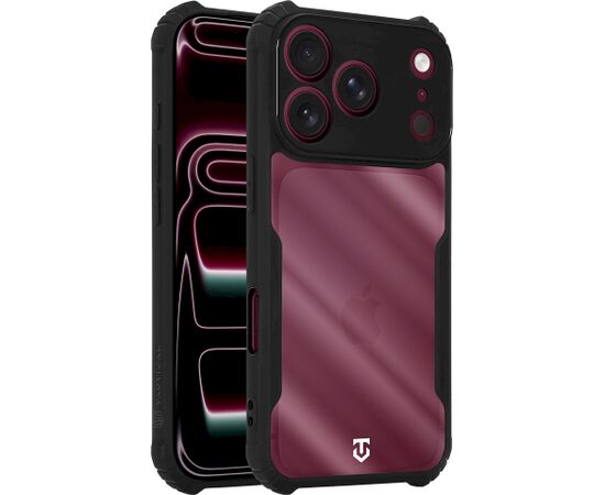 Tactical Quantum Stealth Cover Aizsargapvalks priekš Apple iPhone 17 Pro/18 Pro / caurspīdīgs/melns Neoriģinālie Maciņi