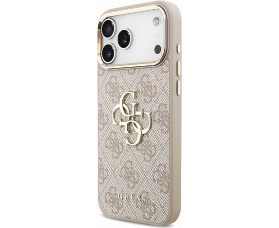 Guess PU 4G Metal Logo Strap Case Aizsargapvalks priekš iPhone 18 Pro Max / rozā Neoriģinālie Maciņi