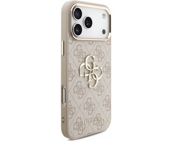 Guess PU 4G Metal Logo Strap Case Aizsargapvalks priekš iPhone 18 Pro Max / rozā Neoriģinālie Maciņi