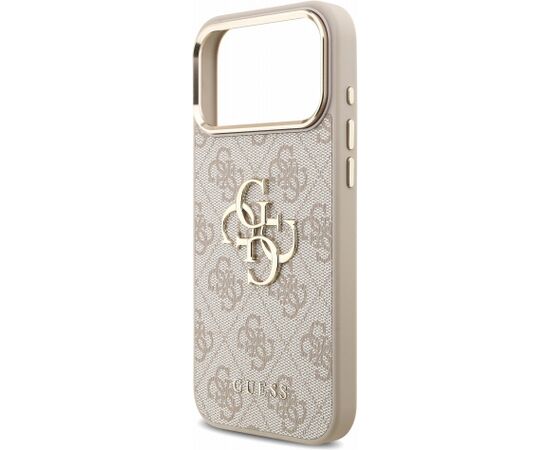 Guess PU 4G Metal Logo Strap Case Aizsargapvalks priekš iPhone 18 Pro Max / rozā Neoriģinālie Maciņi