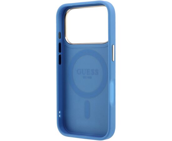 Guess PU 4G Ring Stand MagSafe Case Aizsargapvalks priekš iPhone 18 Pro / zils Neoriģinālie Maciņi