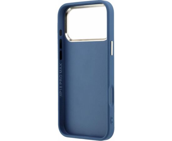 Guess PU 4G Resin Metal Logo Case Aizsargapvalks priekš iPhone 18 Pro Max / zils Neoriģinālie Maciņi