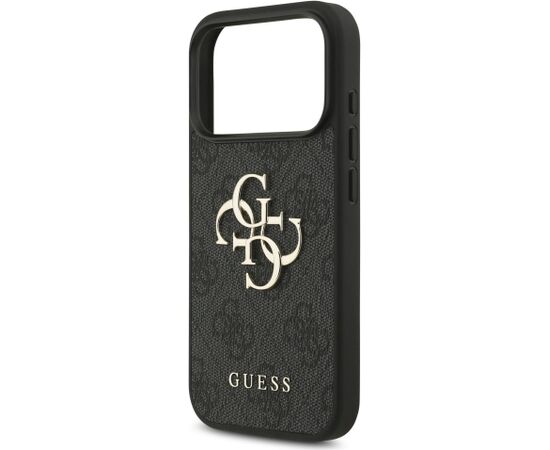 Guess PU 4G Metal Logo Case Aizsargapvalks priekš iPhone 18 Pro / pelēks Neoriģinālie Maciņi