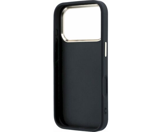 Guess PU 4G Strass Metal Logo Case Aizsargapvalks priekš iPhone 18 Pro Max / melns Neoriģinālie Maciņi