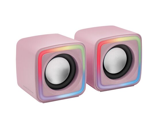 Mars Gaming MSCUBEP Kompaktie RGB gaming skaļruņi 8W DSP / rozā Jaunumi - Audio-Video