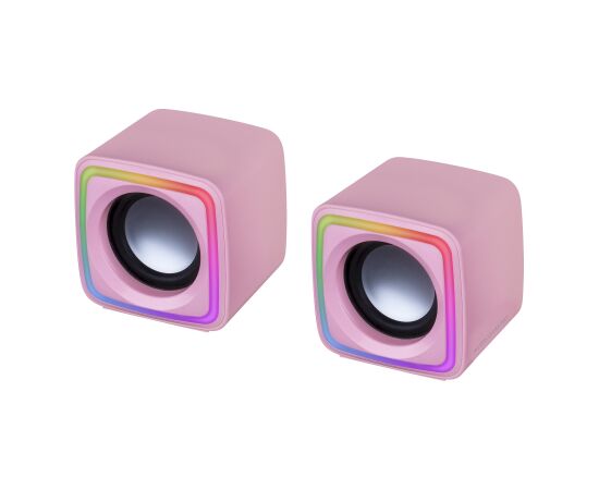 Mars Gaming MSCUBEP Kompaktie RGB gaming skaļruņi 8W DSP / rozā Jaunumi - Audio-Video