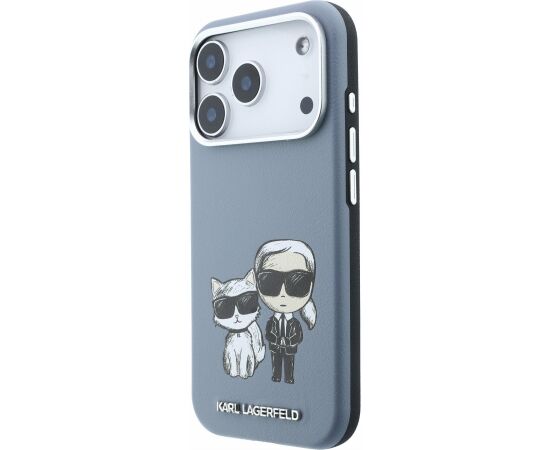 Karl Lagerfeld PU Semi Wrap Smooth Sketch Bodies Magsafe Case Aizsargapvalks priekš iPhone 18 Pro / zils Neoriģinālie Maciņi