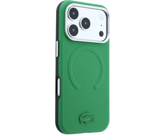 Lacoste PVC Petit Pique Semi Wrap Embossed MagSafe Case Aizsargapvalks priekš iPhone 18 Pro Max / Estragon Neoriģinālie Maciņi