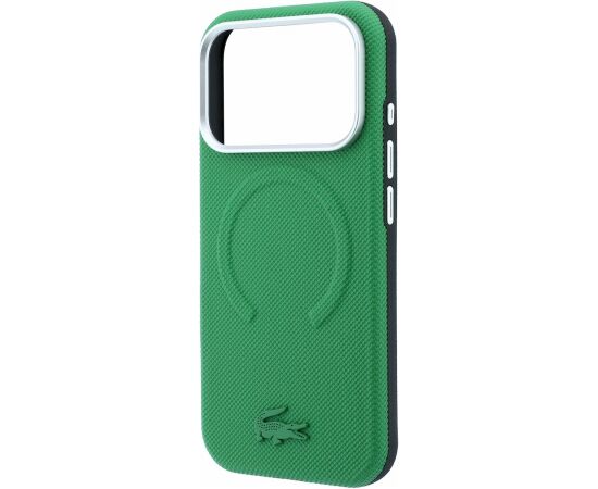 Lacoste PVC Petit Pique Semi Wrap Embossed MagSafe Case Aizsargapvalks priekš iPhone 18 Pro Max / Estragon Neoriģinālie Maciņi