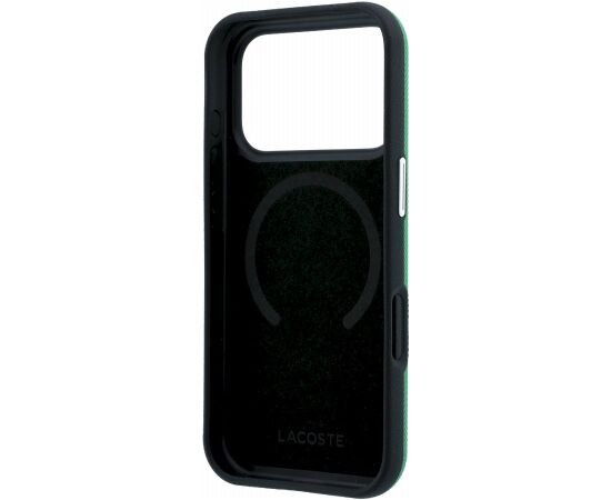 Lacoste PVC Petit Pique Semi Wrap Embossed MagSafe Case Aizsargapvalks priekš iPhone 18 Pro Max / Estragon Neoriģinālie Maciņi