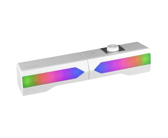 Mars Gaming MSDUOW Bluetooth 5.0 Stereo Soundbar skaļruņi RGB Mesh DSP 15W / balts Jaunumi - Audio-Video