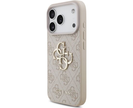 Guess PU 4G Metal Logo Case Aizsargapvalks priekš iPhone 18 Pro / rozā Neoriģinālie Maciņi