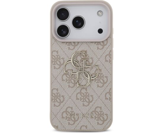 Guess PU 4G Metal Logo Case Aizsargapvalks priekš iPhone 18 Pro / rozā Neoriģinālie Maciņi
