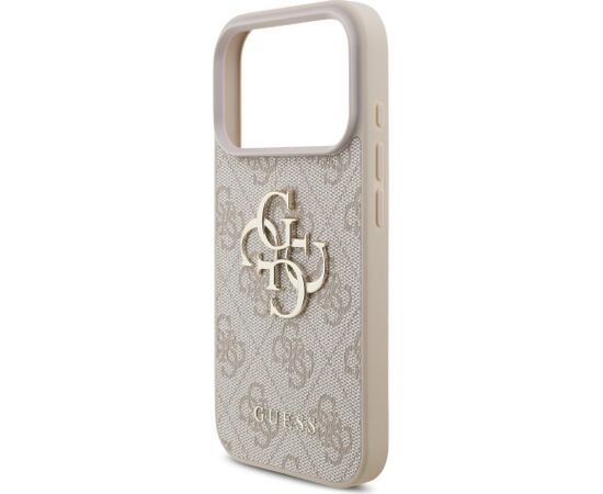 Guess PU 4G Metal Logo Case Aizsargapvalks priekš iPhone 18 Pro / rozā Neoriģinālie Maciņi